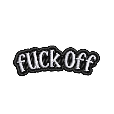 Word! Iron On Patch - Patches F**k Off Text Words Embroidery Applique Clothing