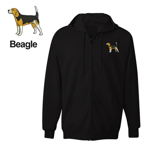 BEAGLE DOG ZIPPER HOODIE SWEATSHIRT JACKET TRAINING SHIRT - Picture 1 of 4