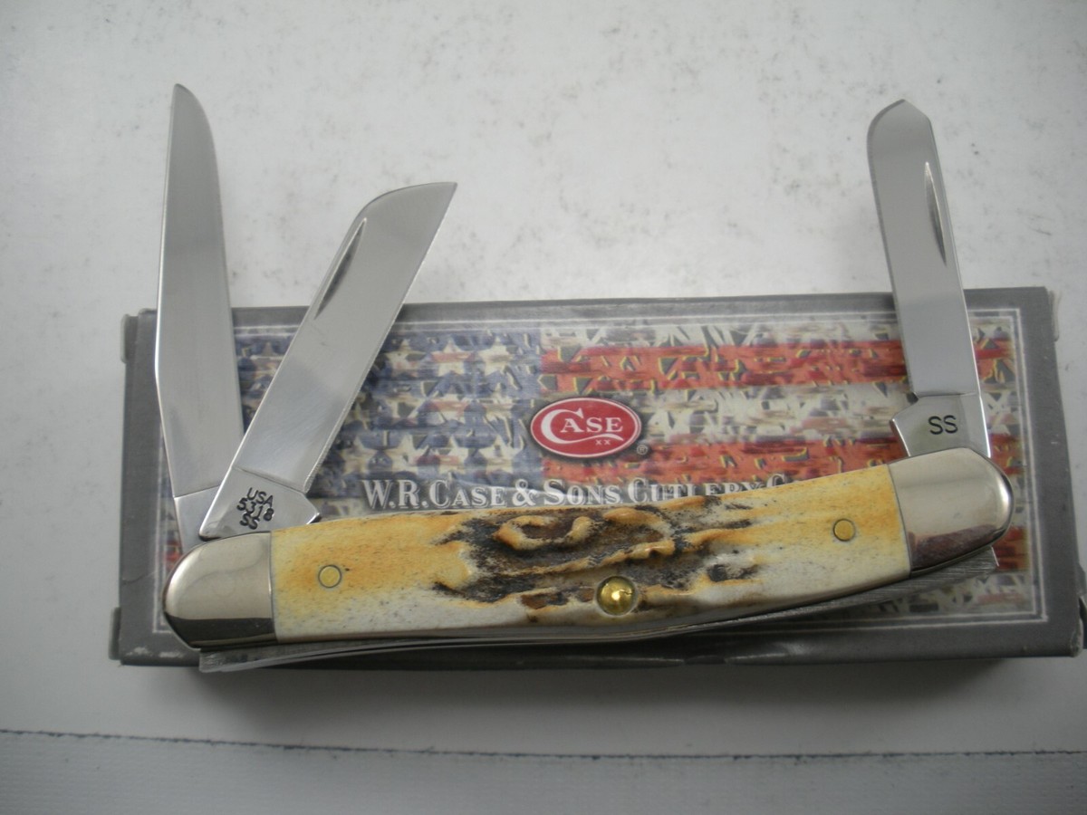 CASE STAG STOCKMAN KNIFE NEVER USED IN BOX #5318 SS BRST | eBay