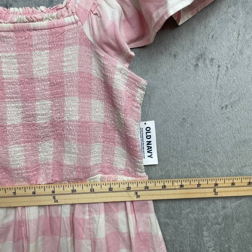 Cottagecore Pink Gingham Flutter Sleeve Smocked Mini Dress Medium Coquette NWT - Picture 4 of 7