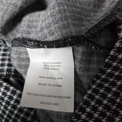 Capture Womens Jacket Size 18 Black White Check Stretch Knit Long Sleeve - Picture 13 of 14