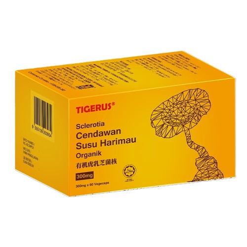 TIGERUS Organic Tiger Milk Mushroom Sclerotia 300mg 60's - 1 Pack - Picture 3 of 11