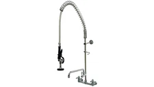 20"-35" Commercial Pre-rinse Faucet Wall Mount Sink Faucet 8" w/ Sprayer