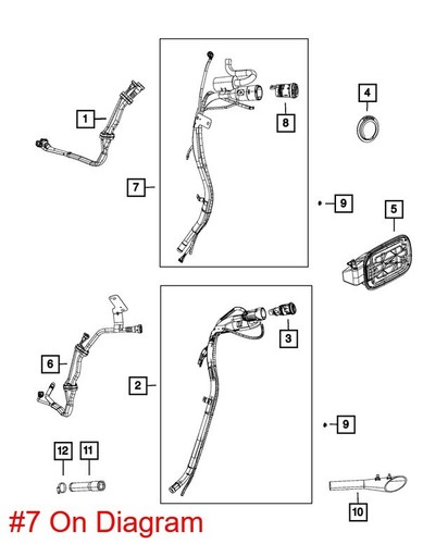 NEW OEM Mopar Fuel Tank Filler Tube 68377769AD Jeep Grand Cherokee 2020-2021 - Picture 3 of 6