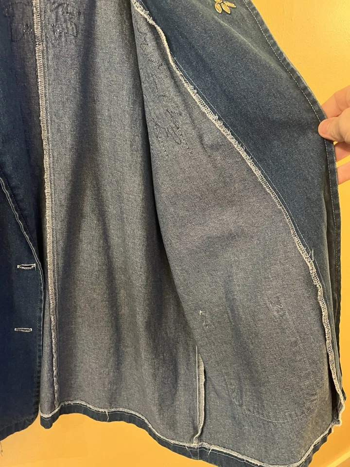 Blazer Cactus California adorno de estrás para mujer talla mediana Foto 4 de 4