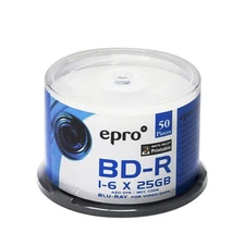 50 EPRO 6X 25GB LTH BD-R Blu-ray Disc White Inkjet AZO MCC EPROBDR6XBH-50-PRI