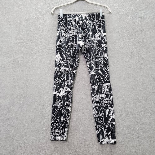 Nike Girl Activewear Pants XL Black Legging Graffiti Logo Workout Yoga - Picture 7 of 11