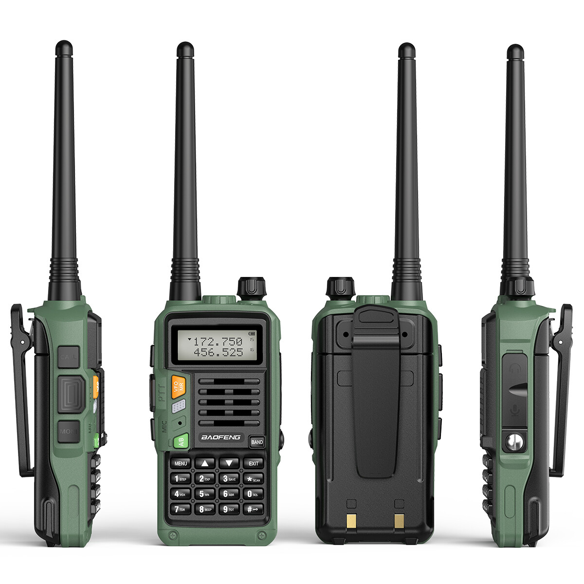 BAOFENG TRI-BAND VHF/UHF FM WALKIE TALKIE HAM RADIO SCANNER BIDIREZIONALE LOTTO 10W - Foto 11 di 24