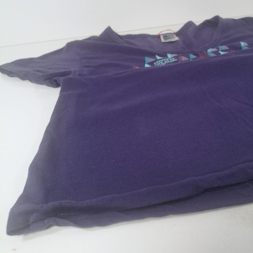 The North Face Womens T-Shirt Purple Large V-Neck Geometric Triangle Print Slim - Picture 15 of 20