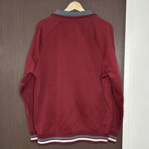 Vintage Ecko Unltd Trainingsjacke Herren Large Argyle Print weinrot grau Y2K 2000er - Bild 3 von 9