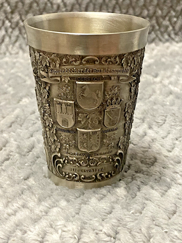 Rein Zinn Etain 95% Pewter Cup Goblet Set Pitcher 5 Pieces Steam Locomotive - Picture 19 of 24