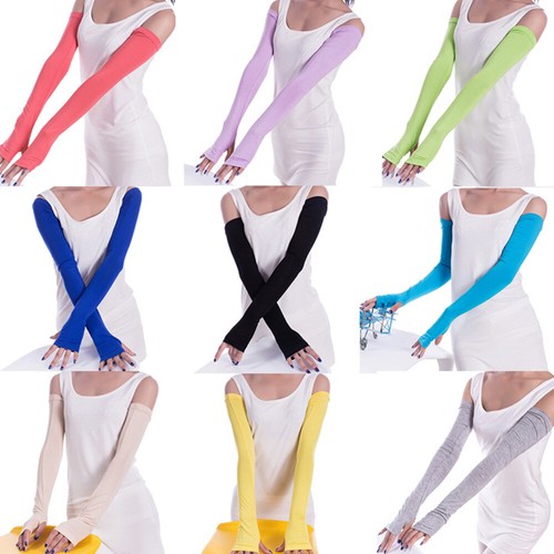 Housse De Bras D'été Pour Femmes Protection Solaire Anti-Uv Gants Longs De#a