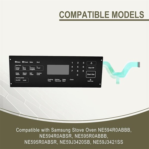 DG34-00020A Range Membrane Switch Touchpad For Samsung Stove Oven NE59J3420SB - Picture 5 of 8