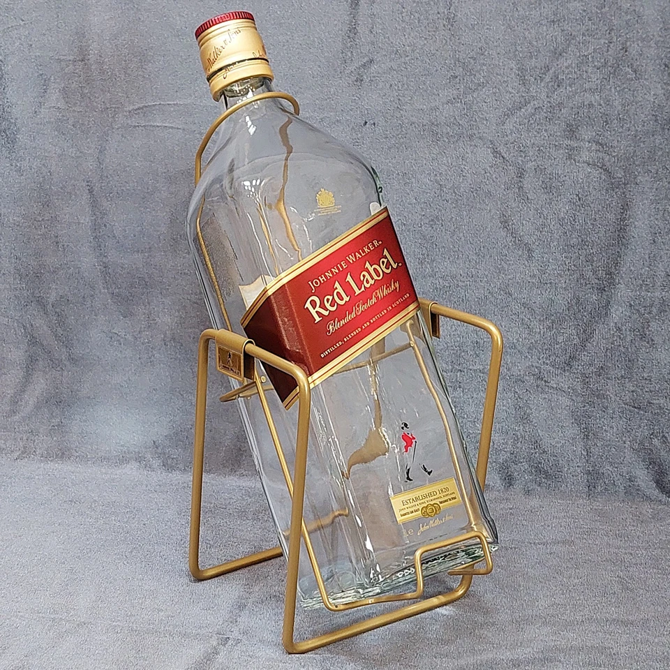 Johnnie Walker RED LABEL 3L EMPTY BOTTLE Holder Tilt Rocker Pour Stand - Image 4 of 4