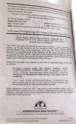 Die internationale Version Neues Testament mit Psalmen und Sprüchen Taschenformat - Bild 4 von 7
