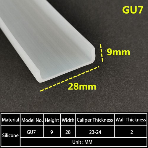 Silicone Rubber Seal Edge Strip Edging Trim U-shaped Edge Protector Door Window - Picture 15 of 76