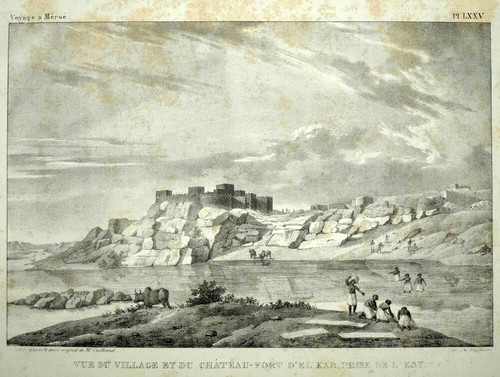 VUE DE LA VILLE DE EL-KAB ou NEKHEB EN EGYPTE lithographie originale de 1823 - Bild 1 von 4