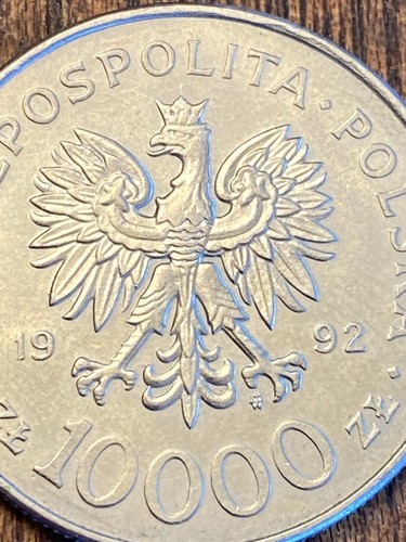 Y#246 Coin, Poland, 10000 Zlotych, 1992, Warsaw, HIGH GRADE Copper-nickel - Picture 3 of 6