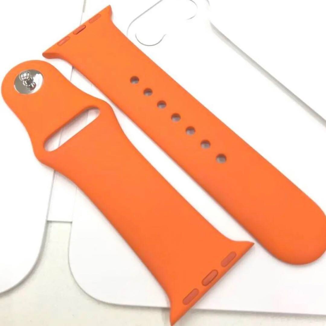 Hermes Apple Watch Orange Sports Band 38mm/40mm/41mm S/M Rubber