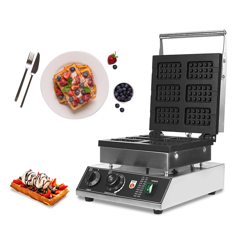 Electric Waffle Machine Pcs Belgian Waffles Maker Toaster 1750W