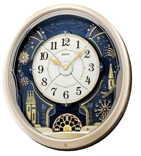 Seiko Melodies in Motion Clock 2019 Featuring 13 Blue and