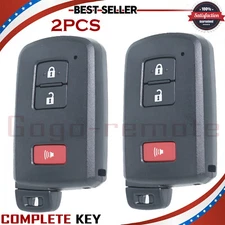 2 Smart Remote Key Fob 3 Button HYQ14FBA 281451-0020 G for Toyota RAV4 Prius C V