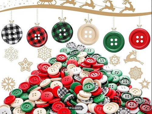 Christmas Holiday Buttons - Assorted - Picture 5 of 29