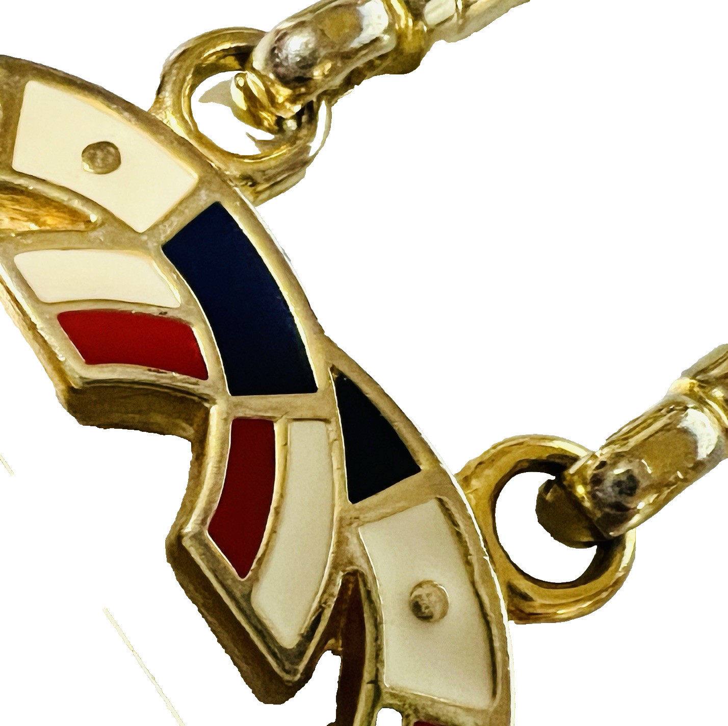 Gucci Interlocking GG Monogram Keyring Enamel Aut… - image 4