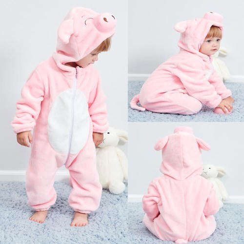 Anime Kids Unicorn Pajamas 1 2 3 4 Years Animal Cosplay Clothes Winter Soft Warm - Picture 5 of 33