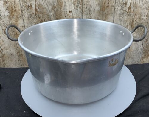 Pfanne Vintage 14"" Felgen Aluminium Diamant Marke mit Griffen Marmelade Eimer Pflanzgefäß