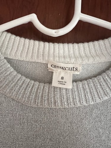 Crewcuts Girls Silver Glitter Sweater - Size 8 - EUC - Picture 3 of 3