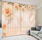 Gentle And Shiny Flower 3D Curtain Blockout Photo Printing Curtains Drape Fabric