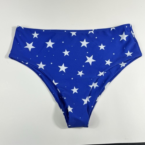SHEIN Red, White, & Blue High Waisted 2 Piece Contrast Swimsuit Large L USA - 第 2/7 張圖片