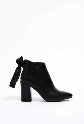 Scarpe da donna scarpa stivaletto stivale Solo Soprani tacco largo punta fiocco - Imagen 1 de 4