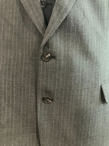 Vintage 3pc Wool Pierre Cardin Gray Pinstripe Suit Jacket 38 Pants 36X30 - Picture 4 of 17