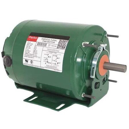 Dayton 1Ybw1 Agricultural Fan Motor, Split-Phase, 1/2 Hp, 115/230V Ac, 1,725