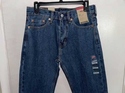 NEW LEVI'S 505 Regular Fit Blue Denim Jeans Men's Size 30 x 32 Medium Wash - Picture 2 of 4