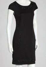 ECI New York~Studded Stretchy Slimming Little Black Dress with more~Sz12~NWT $70