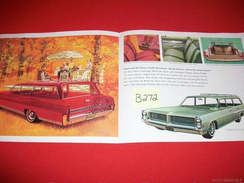 1964 PONTIAC WIDE TRACK ORIGINAL DEALER SALES BROCHURE STAR CHIEF CATALINA MORE - Picture 3 of 3