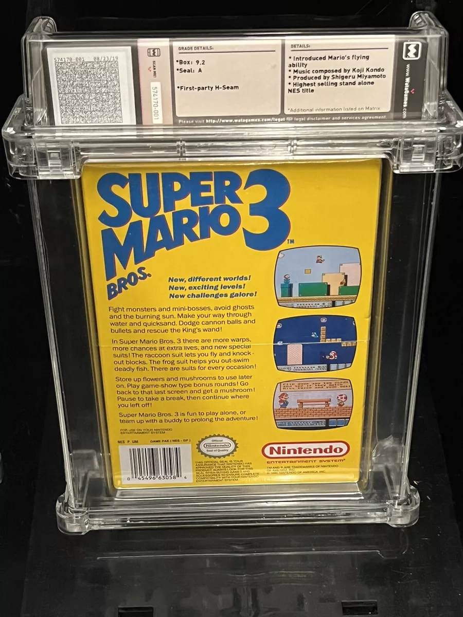 SUPER MARIO BROS. 3 (NINTENDO NES) WATA 9.2 A SEALED