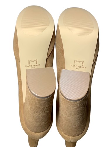 MARC FISHER Women's Caled Platform Boot Tan Suede Brand New w/box - Picture 6 of 7