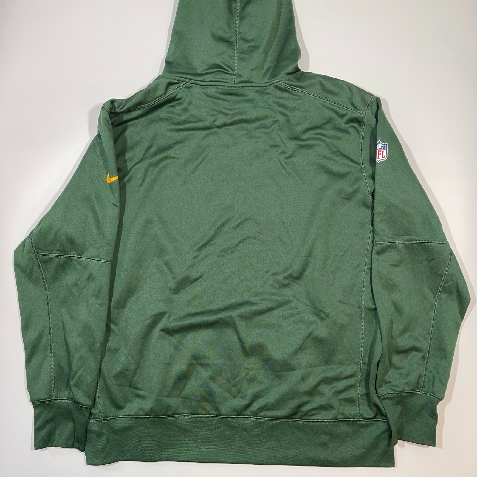 Nike Mens Green Bay Packers Football Therma Fit Hoodie Sweatshirt Green Size 2XL