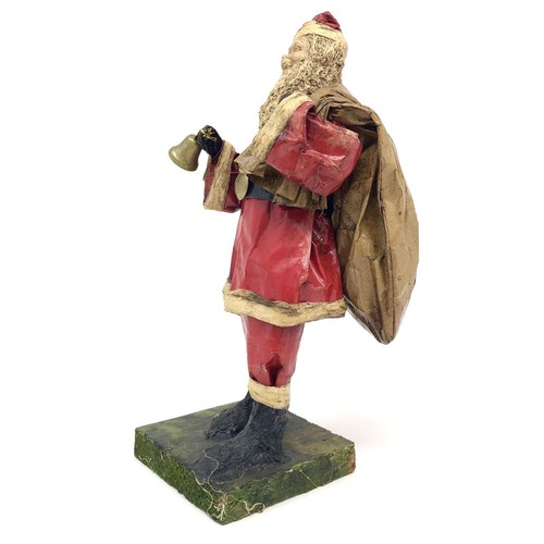 Figura campana de Papá Noel del Viejo Mundo papel maché arte popular vintage EB M.R. México - Imagen 9 de 12