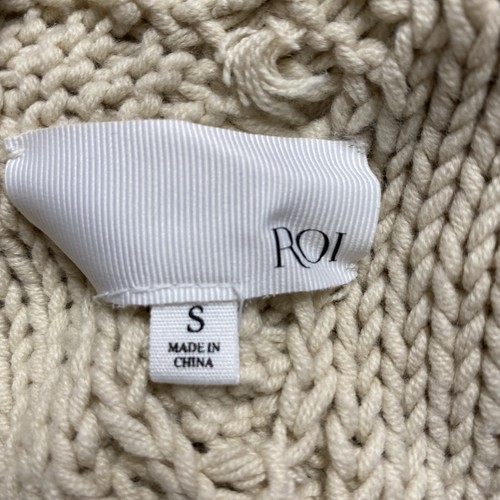 ROI cold shoulder cable knit oatmeal sweater $358 - Picture 5 of 6