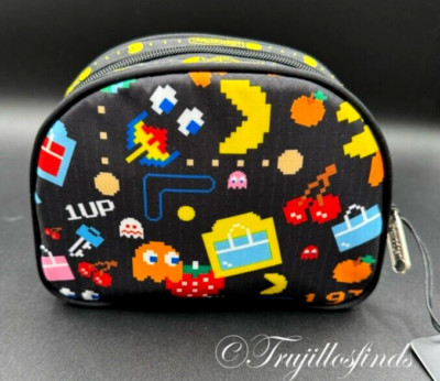 LeSportsac x Pac-Man Half Moon Zip Cosmetic Bag 1974 Power Pellets 3827 G842 P1