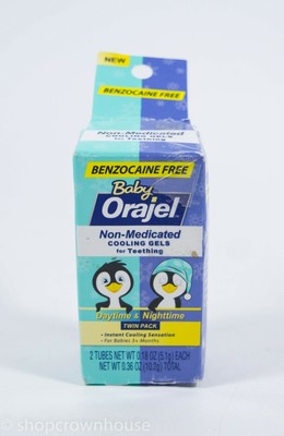 baby orajel daytime nighttime  medicated teething cooling gels exp