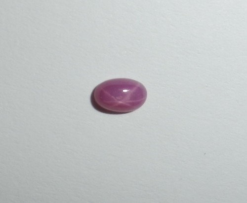 Opaque Star Ruby Oval 5x3 mm Cabochon 6 Rayed Lab-created Stone 1 piece Lot - Picture 5 of 9