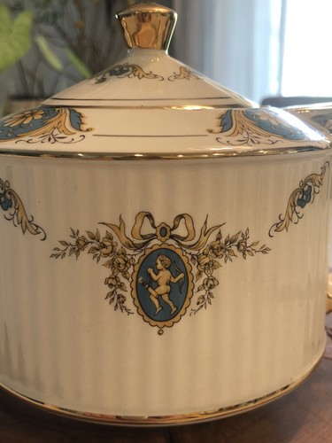 Vintage Sadler England Teapot Gold & Blue Cupid Cameo - Picture 4 of 12