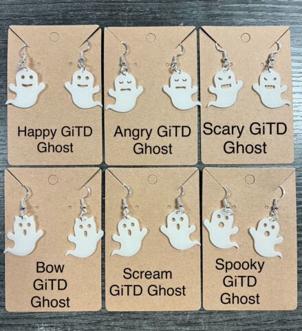 Spooky Ghost Halloween Earrings Multiple Variations - Picture 31 of 32