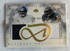RARE 198/250  2003 ULTIMATE COLLECTION Walter Payton Anthony Thomas JERSEY PATCH